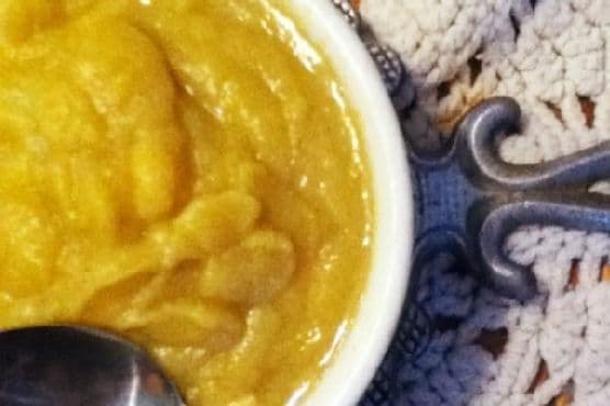 Illustration showing the concept of: Curried Butternut Squash and Apple Soup