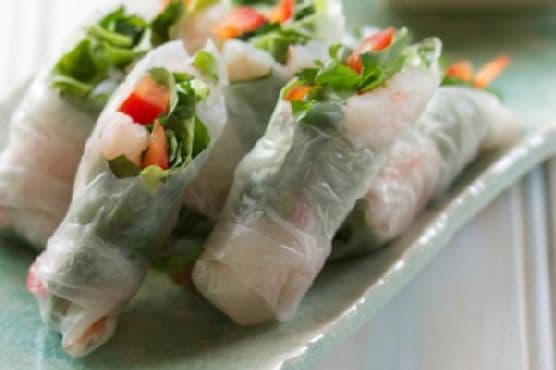 Illustration showing the concept of: Easy To Make Spring Rolls